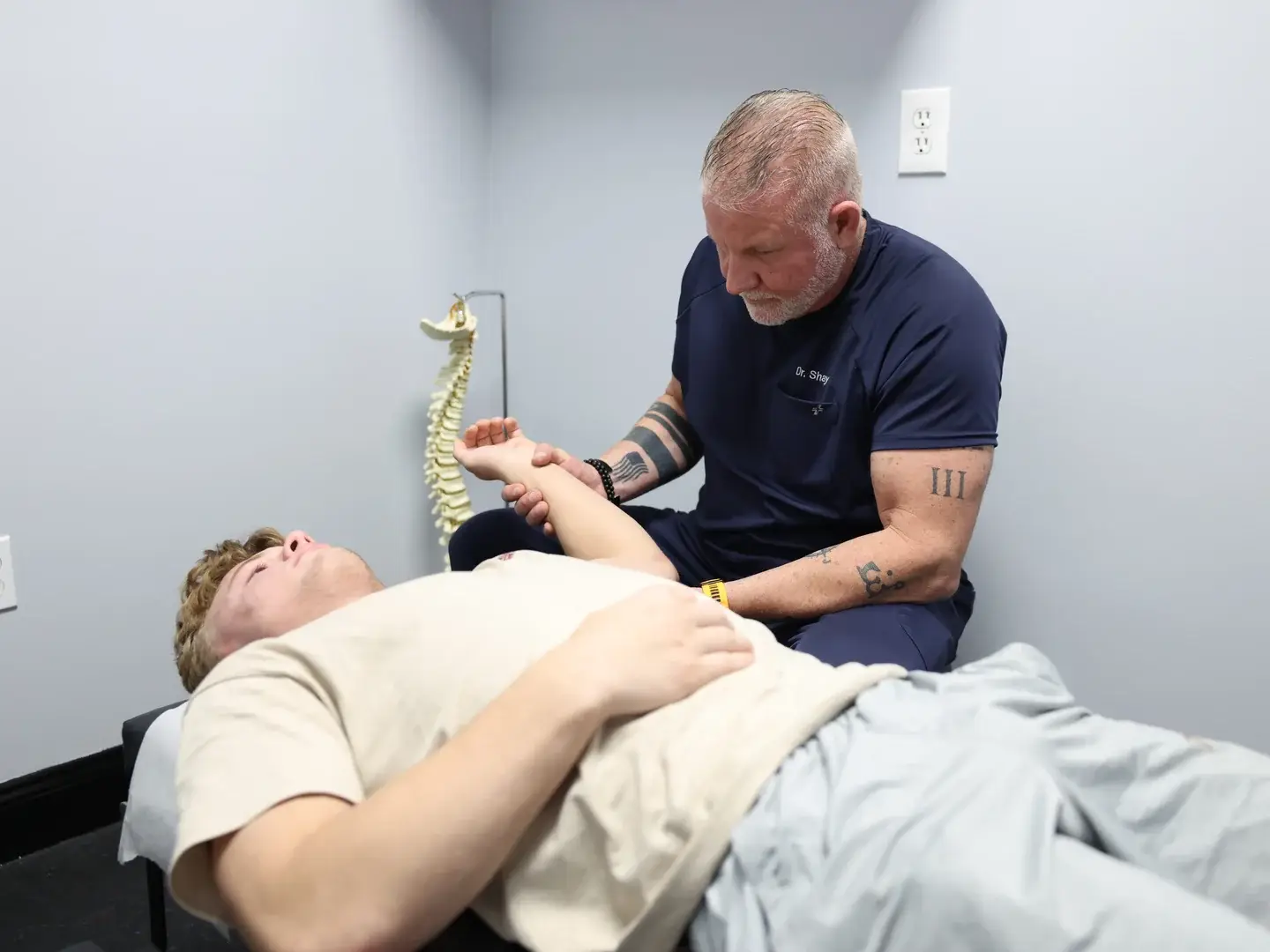 A PMR clinician evaluating a patient in Brewster